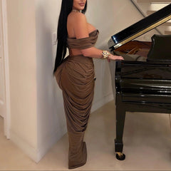 Lailah - Two-Piece Draped Maxi Set