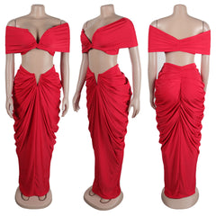 Lailah - Two-Piece Draped Maxi Set