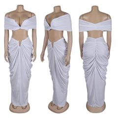 Lailah - Two-Piece Draped Maxi Set