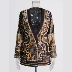 Novalie - Embellished Pearl & Bead Blazer