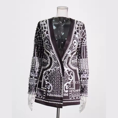 Novalie - Embellished Pearl & Bead Blazer
