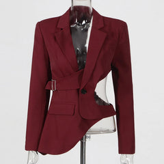 Umara - Cutout Buckle Detail Blazer