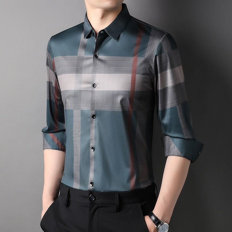 Chris - Checked Pattern Button Up Shirt