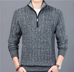 Ezra - Men's Half Zip Front Sweater