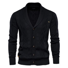 Bastien – Textured Shawl Collar Knit Cardigan