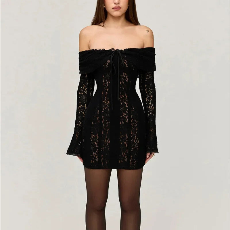 Thalia - Lace Off Shoulder Bodycon Dress