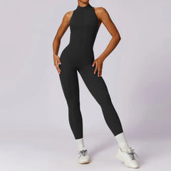 Kendall - Open-Back Zip Active Jumpsuit