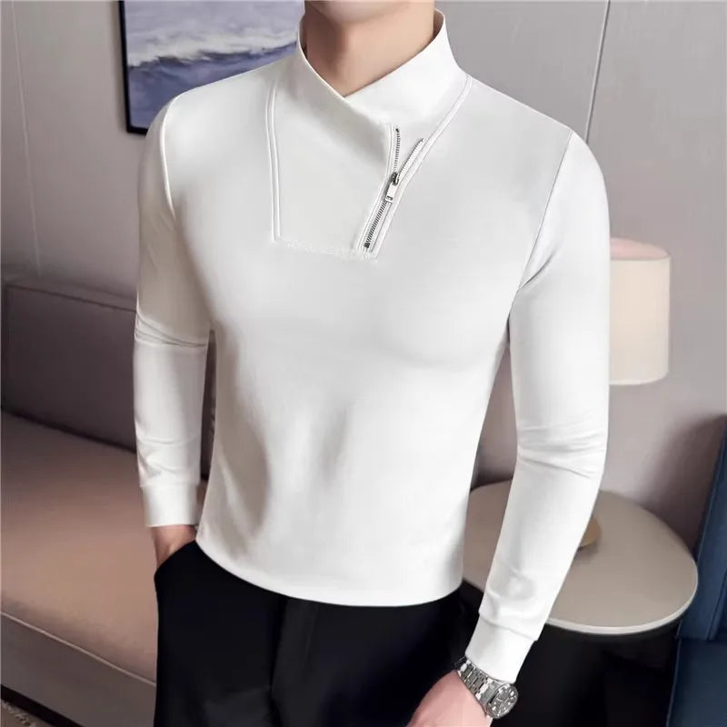 Kaelion – Modern Zip Collar Slim Fit Top