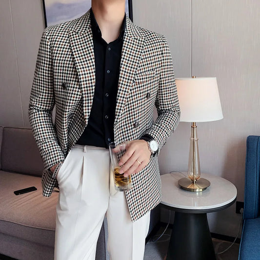 Blake - Slim Fit Houndstooth Blazer