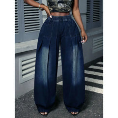 Elarique – Plus Size Wide Leg Denim Pants