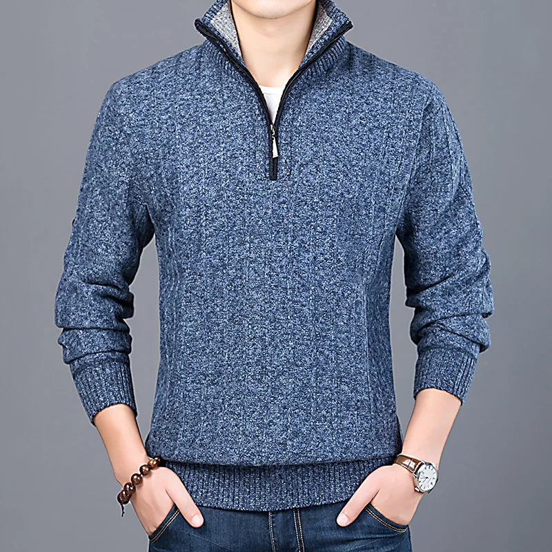 Ezra - Men's Half Zip Front Sweater