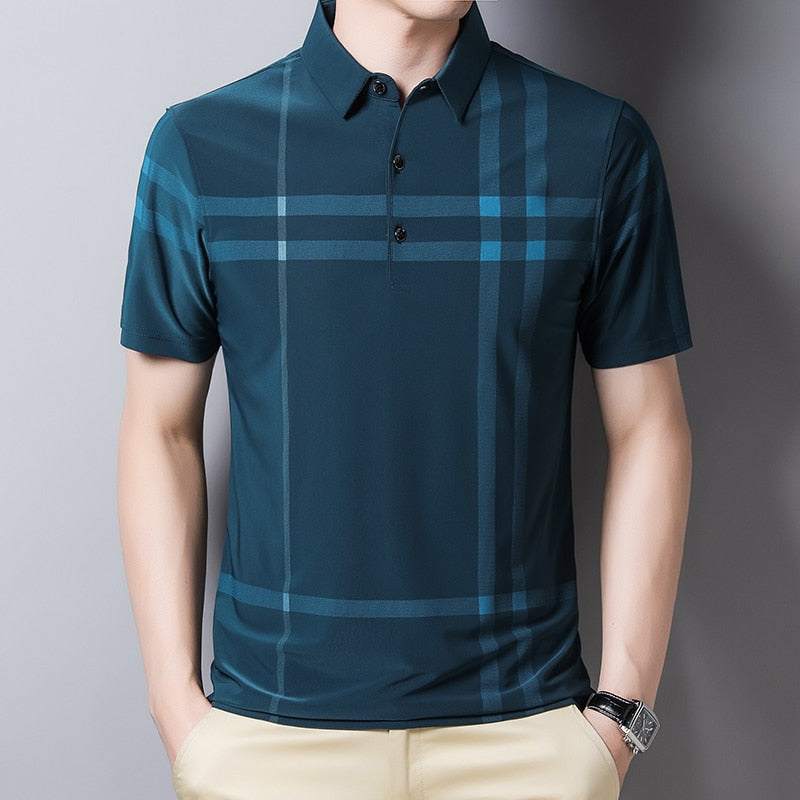 Ben - Checked Anti-Wrinkle Polo Shirt – Model Mannequin