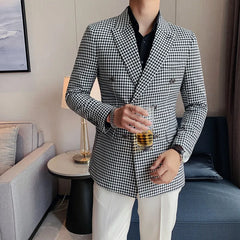 Blake - Slim Fit Houndstooth Blazer