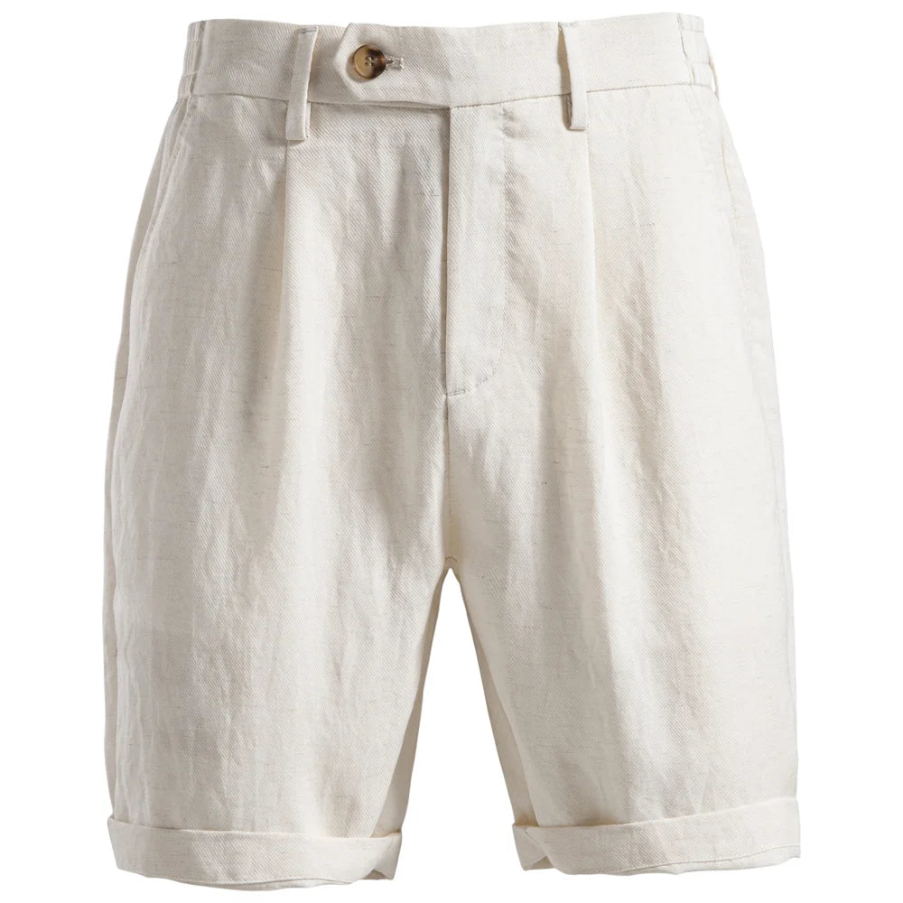 Aurelio – Tailored Linen Blend Shorts
