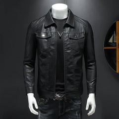 Darian – Classic Black Faux Leather Jacket