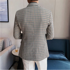 Blake - Slim Fit Houndstooth Blazer