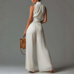 Sorevina – Pleated Wide Leg Jumpsuit