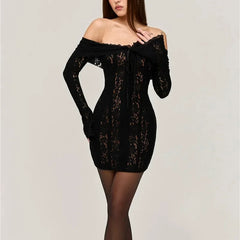 Thalia - Lace Off Shoulder Bodycon Dress