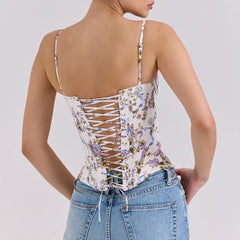 Kalinda - Floral Corset Cami Top