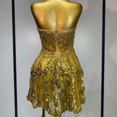 Aurevielle – Embellished Strapless Mini Dress