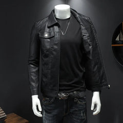 Darian – Classic Black Faux Leather Jacket