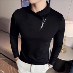 Kaelion – Modern Zip Collar Slim Fit Top