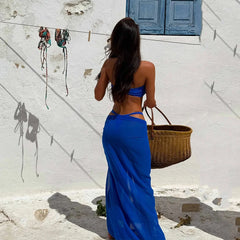 Ismeria – 3 Piece Bikini Set With Sarong Cover-Up