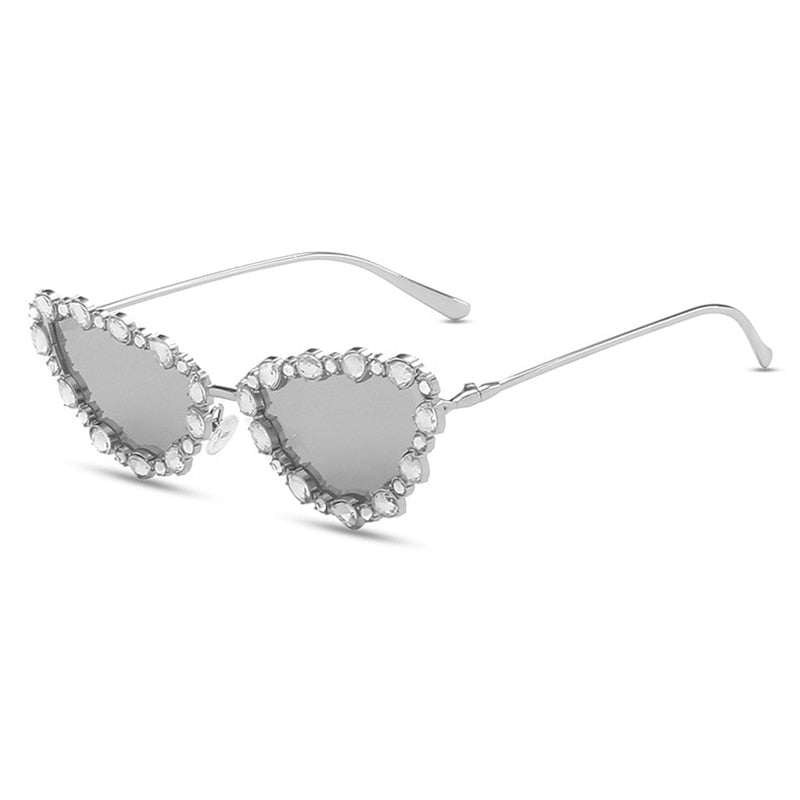 Rhinestone Fever - Embellished Cat Eye Sunglasses