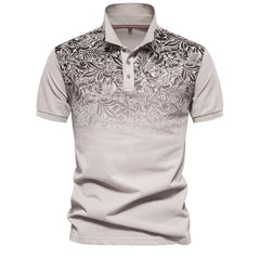 Zephron – Floral Panel Polo Shirt
