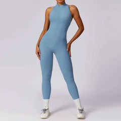Kendall - Open-Back Zip Active Jumpsuit