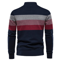 Lionel – Men’s Striped Quarter-Zip Sweater