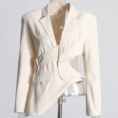 Umara - Cutout Buckle Detail Blazer