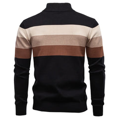 Lionel – Men’s Striped Quarter-Zip Sweater