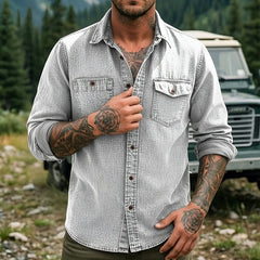 Dravion – Washed Button Down Utility Shirt