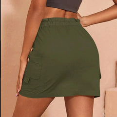 Estelle - Cargo Mini Skirt With Side Pockets