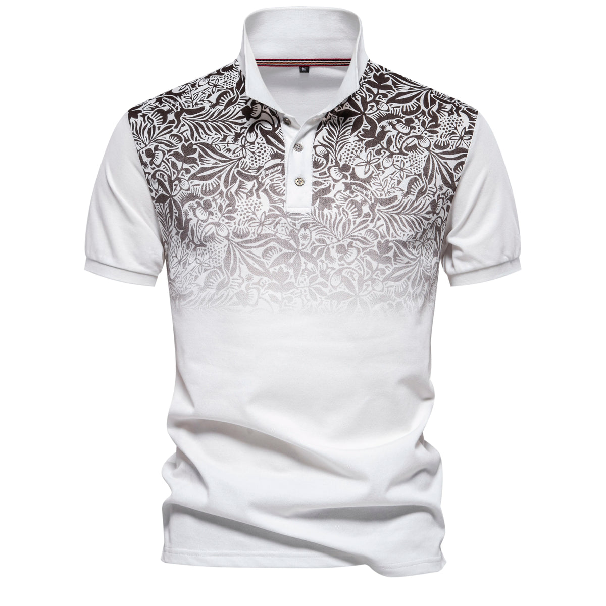 Zephron – Floral Panel Polo Shirt