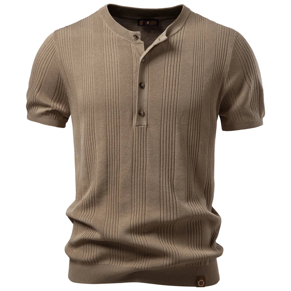 Caelric – Textured Knit Long Sleeve Men’s Top