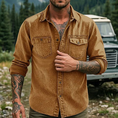 Dravion – Washed Button Down Utility Shirt