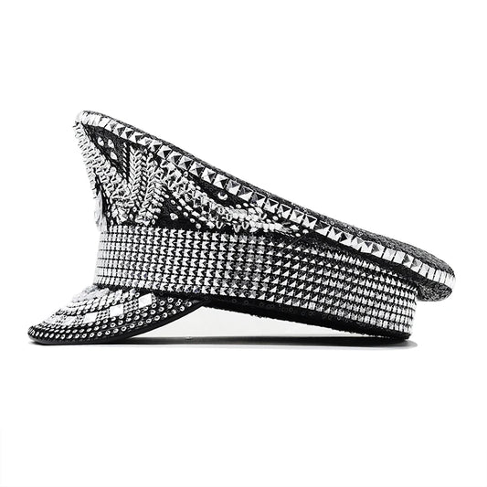 Roma - Luxury Rhinestone Cabbie Hat