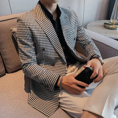 Blake - Slim Fit Houndstooth Blazer