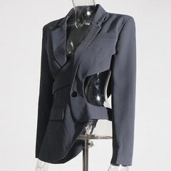 Umara - Cutout Buckle Detail Blazer