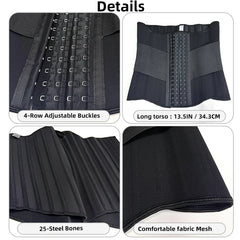 Orzalia – 25 Steel Bone Long Torso Waist Trainer