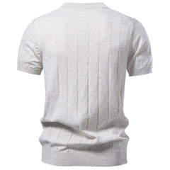 Vaelorin – Ribbed Knit Short Sleeve Crew Neck Top