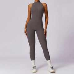 Kendall - Open-Back Zip Active Jumpsuit