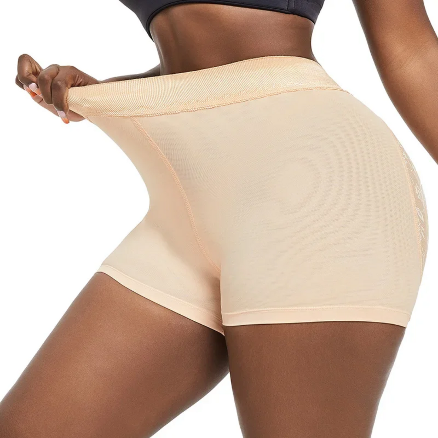 Tummy Control Butt Lift Lace Shorts With Butt Pads