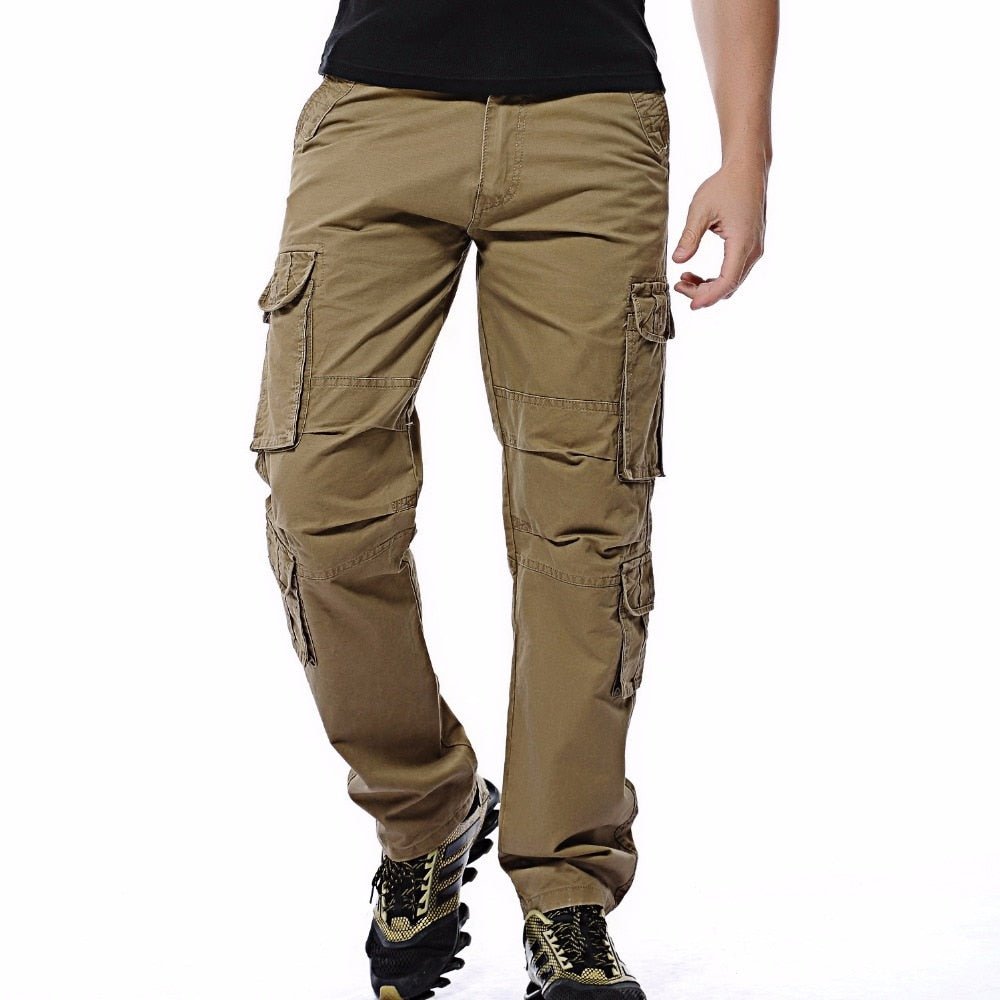 Banks - Men's Khaki Multi - Pocket Cargo Pants - Model Mannequin
