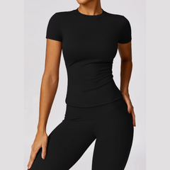 Francine - Two Piece Compression T Shirt & Leggings Active Set