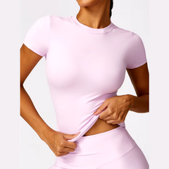 Francine - Two Piece Compression T Shirt & Leggings Active Set