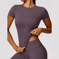 Francine - Two Piece Compression T Shirt & Leggings Active Set