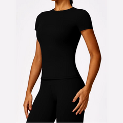 Francine - Two Piece Compression T Shirt & Leggings Active Set